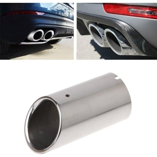 2pcs Car-Styling Stainless Steel Exhaust Tip Muffler Pipe Cover Trim For Audi A4 Q5 Silver/Blue/Black Automobiles Tail Pipe Tip