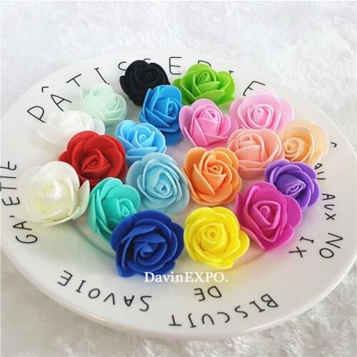100pcs PE Foam fake flower roses head artificial flowers cheap wedding decoration for scrapbooking gift box diy wreath Multi-use