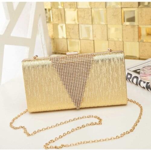 Small Evening Bags For women luxury Wedding Rhinestones Clutch Diamonds Beaded Chain Shoulder Messenger Purse FTB231