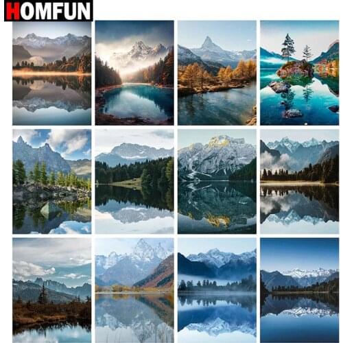 HOMFUN Full Square/Round Drill 5D DIY Diamond Painting "Landscape painting" Embroidery Cross Stitch 5D Home Decor Gift