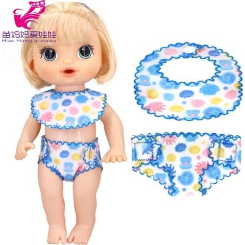 12" Girl Doll Clothes Bibs Underwear 30 Cm Baby Dolls Milk Bottle Feeding Accessories