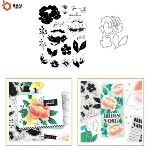 Fresh Flowers Metal Cutting Dies and Stamps Stencil for DIY Scrapbooking Photo Album Embossing Decorative Paper Cards 2021 New