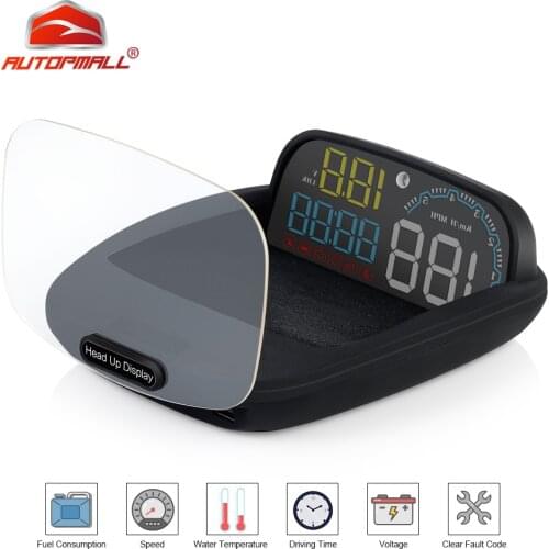 New Car HUD Head Up Display OBD 2 II On-board Auto Car Computer C600 Digital Speedometer OBD2 Projector Driving Fuel Consumption