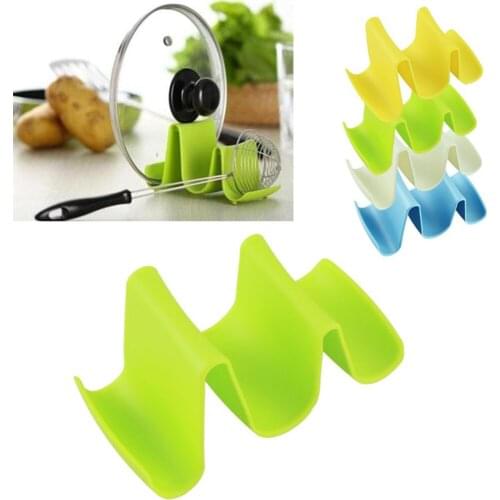 New Plastic Kitchen Wave Shape Pot Pan Cover Lid Shell Stand Holder Racks Ladle Spoon Storage Rack Cooking Tools