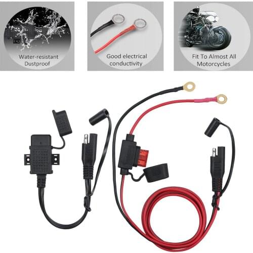 SAE To USB Charger Cable Adapter Waterproof 12V Motorcycle 2.1A Adapter Power Supply Socket For GPS Full-Enclosed Rubber