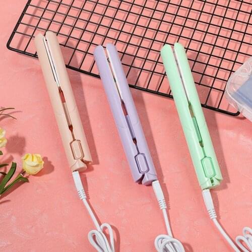 70% Hot Sale Mini USB Home Dual Use Hair Bangs Curler Straightener Curling Hairstyling Tool