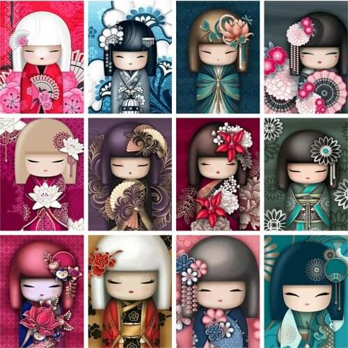 Full Square Drill 5D DIY Diamond Painting Girl Cross Stitch Kits Embroidery Cartoon Picture Diamond Mosaic Kids Room Decoration