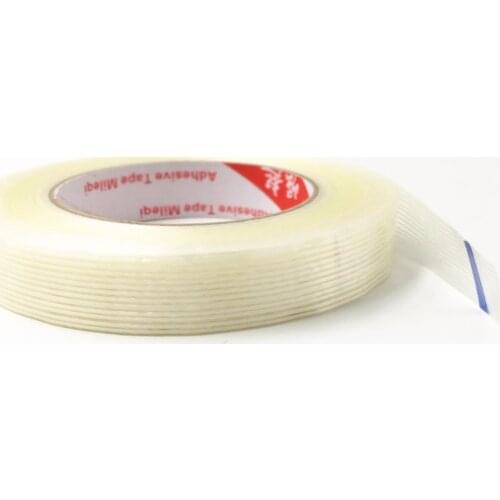 1PCS 25M Striped Fiber Tape Transparent Fiber Tape Strong Air Model Ship Model Fixed Fiber Tape