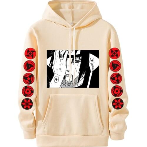 Sweatshirt Akatsuki Cloud Symbols Print Hoodies Japan Anime Streetwear Men Women Oversized Pullover Harajuku Personality Hoody