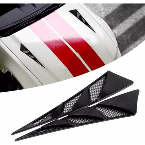 Car Exterior Decoration Car Hood Stickers Black Universal Side Air Intake Flow Vent Cover Decorative Car-styling Hood Stickers