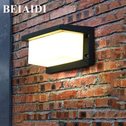 BEIAIDI 18W 30W Outdoor Led Wall Lamp With Motion Sensor Surface Mounted Wall Sconce Waterproof Villa Garden Porch Wall Light