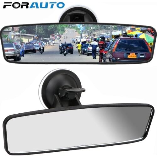 Wide-angle Rearview Mirror Universal 360° Rotates Adjustable Suction Cup Interior Rear View Mirror Car Rear Mirror