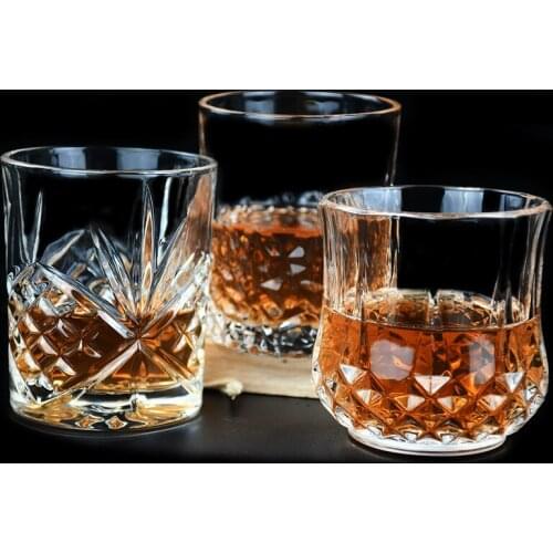 Whiskey Glass Wine Cup Mug Ins European Crystal Beer Juice Cocktail Glas Thickened Brandy Spirit Glasses Cups