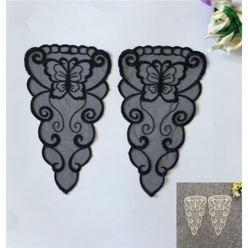 High quality Embroidery Organza Lace collar and ornaments for Sewing DIY Sleeve Lace fabric needlework Wedding dress Accessories