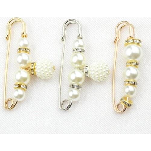 Female Chic Safety Brooch Fine Workmanship Prevent Exposure Attractive Faux Pearl Women Breast Pin for Jewelry Craft