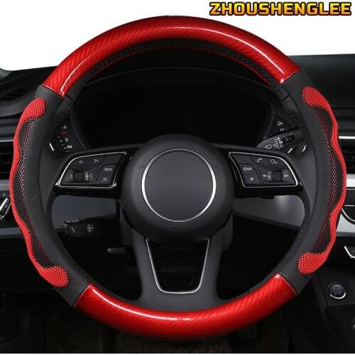 ZHOUSHENGLEE Microfiber Leather Car Steering Wheel Cover For Mercedes Benz W204 W205 W210 W211 W212 W203 W176 CLA GLA SLC