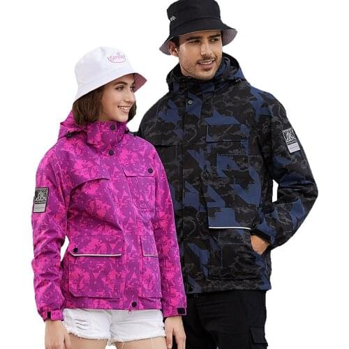 Winter 3 In 1 Hiking Ski Jacket Men Women Thick Warm And Cold-proof Snow Coat Outdoor Windproof Waterproof Snowboard Clothes