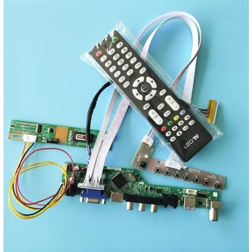 1CCFL VGA USB matrix DIY kit for N141I1/N141I3/N141I4/BT154HG01 30 Pin LVDS LCD monitor universal controller board 1280*800