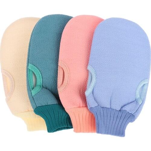 1pcs Massage Shower Spa Exfoliator Two-sided Bath Glove Body Cleaning Scrub Mitt Rub Dead Skin Removal Magic Peeling Glove