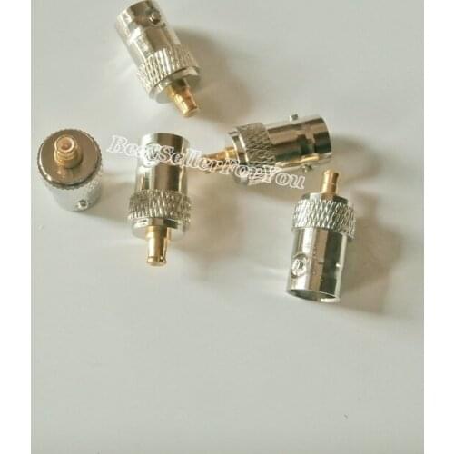 1Pcs MCX MALE TO BNC FEMALE CONNECTOR ADAPTER COAX CABLE STRAIGHTBrass