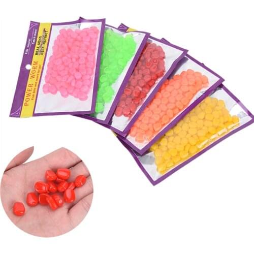 100pcs/pack Corn Smell Carp Fishing Lure Silicone Soft Artificial Baits Fishing Floating Baits Accessories
