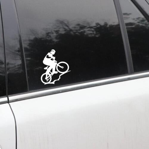 11.3*13.4CM Trail Run Cyclist Decor Car Modelling Sticker Accessories Silhouette Vinyl C12-1574