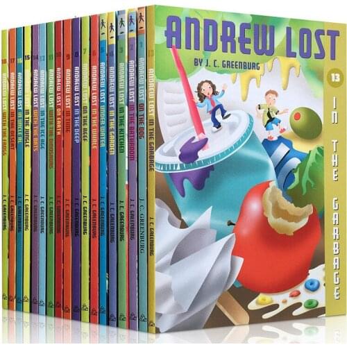 18PCS/Set Andrew Lost Children Interesting Micro World Science Knowledge Learning Kids English Reading Story Picture Comic Book