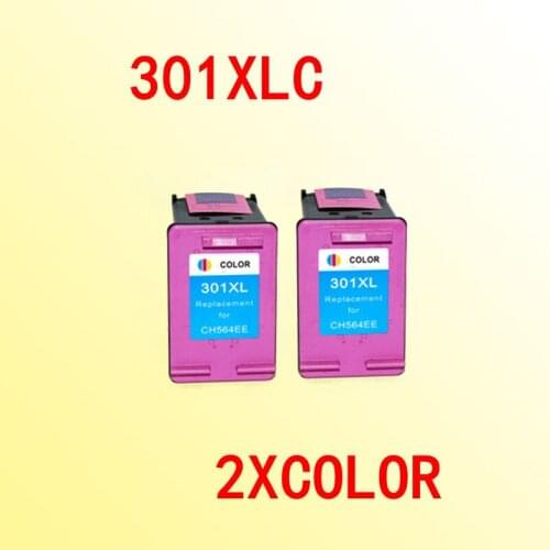 2x color ink cartridge compatible for301 301xl compatible for 301 Deskjet 1000/1050/2000/2050/J410a/J510a