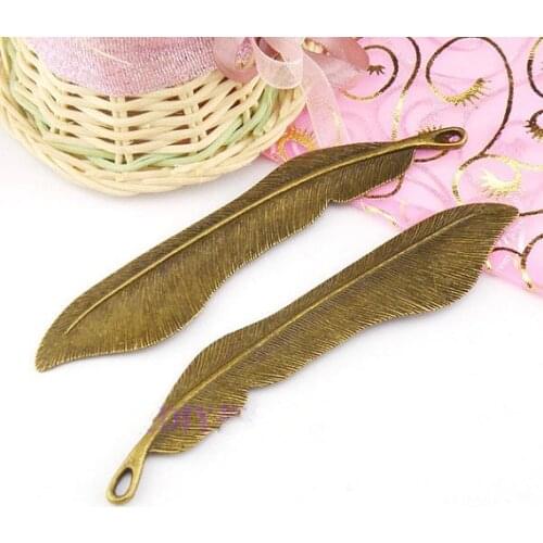 3pcs Antique Silver tone/Antique Bronze Feather Hair Kanzashi/Bookmark Pendant Charm/Finding,DIY Jewelry Accessory