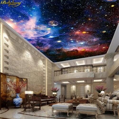Beibehang Custom 3d wallpaper black hole universe star space space living room ceiling zenith mural papel de pared wall paper