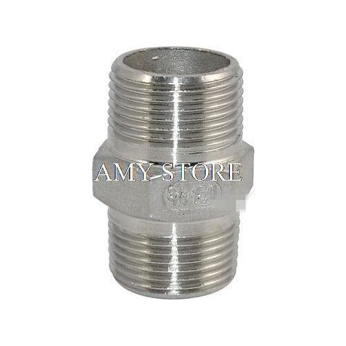 5pcs Hex Nipple 3/4" Male x 3/4" Male 304 Stainless Steel threaded Pipe Fitting NPT