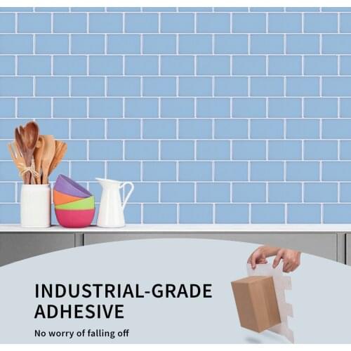 30x30cm Subway Tiles 3D Waterproof Self Adhesive Sticker Peel and Stick Tiles Kitchen Backsplash - 5 Pieces