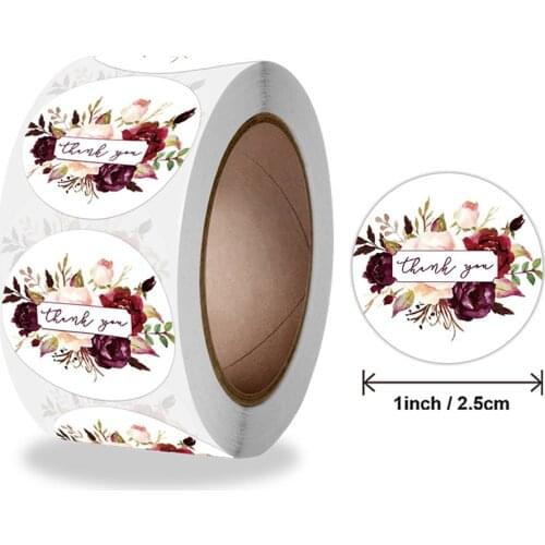 50-500Pcs Flower Thank You Stickers Seal Labels New Styles Stationery Sticker For Handmade Custom Sticker Scrapbooking Labels