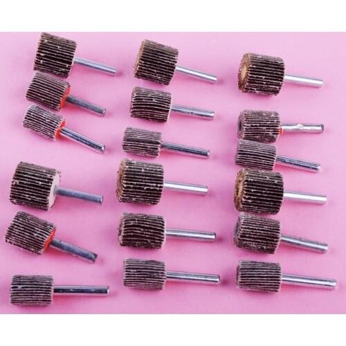 6pcs 80 Grit 15/20/25mm Sanding Disc Flap Wheel Sander Replacement Abrasive Grinder Rotary Tool Dremel Mini Drill Tools