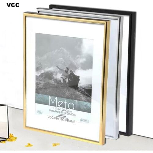 Aluminum Picture Frame,Classic Certificate Frame, For Wall Hanging & Desk Mountable Metal Photo Frame For Wall,Poster Frame