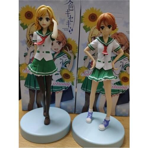 Animation Summer Color Saki Mizukoshi Aizawa Natsumi 17cm PVC Model Toy Collection Model Ornaments