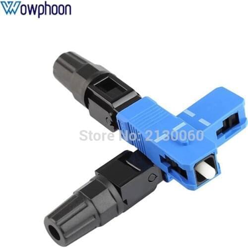 Free Shipping Fiber Optic Fast Connector FTTH SC UPC Single Mode Fiber Optic Adapter FTTH SC Fiber Connector Field Assembly