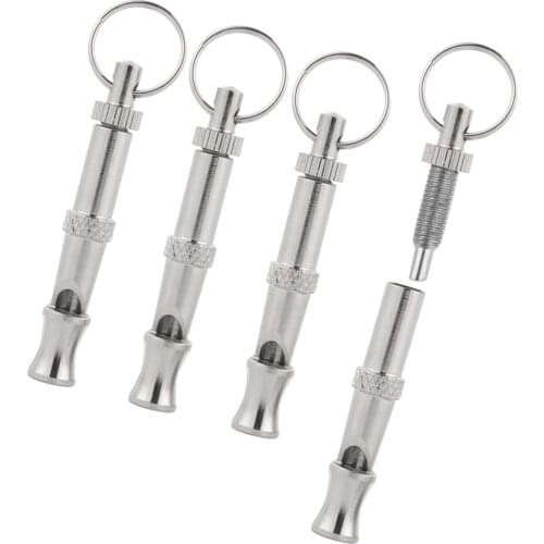 2 in 1 car Keyring Keychain Portable Pet Dog Whistle Keychain Ultrasonic Flute Stop Barking Sound Repeller Dog Training Whistle