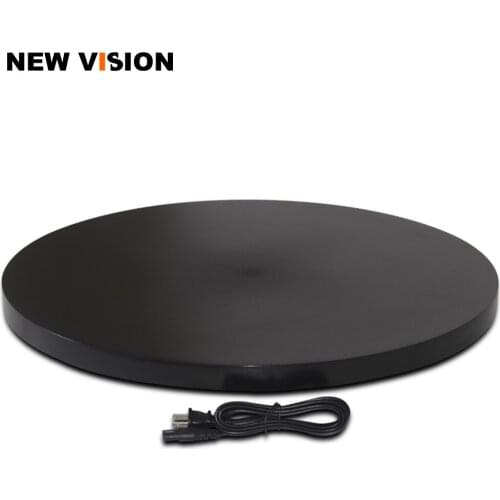 Black 60cm / 24" 80KG Loading 360 Degree 3D Electric Rotating Shooting table Rotating Display Stand Turntable