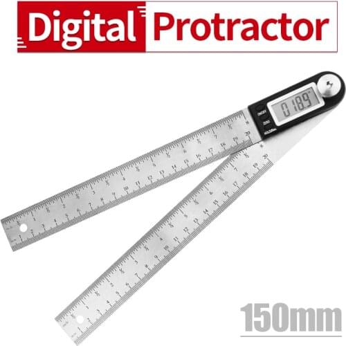 Digital protractDigital protractor Angle ruler 200mm 8inch angle Finder Meter Stainless Steel 360 degree goniometer inclinometer
