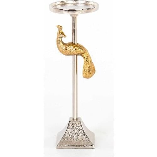 Evistro Decorative Metal Candle Holder peacock 9 X25.5 cm