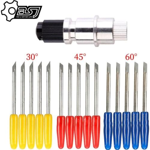 Silhouette Cameo Holder + 15Pcs Blades Set Vinyl Cutter Plotter 30 45 60 Degree Accessories Tool