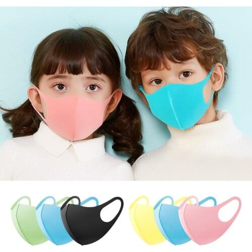 Kids Black Cycling Sponge Quick-drying Keep Face Mask Halloween Cosplay Protection Breathable Fashion Cutton Mask Masque Маска