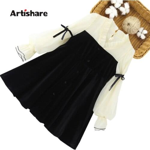 Kids Dresses For Girls Patchwork Kids Party Dresses For Girls 2021 New Kids Dresses Spring Autumn Costumes For Girls 6 8 10 12 1