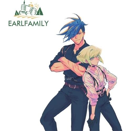 EARLFAMILY 13cm x 9.3cm for Promare Image Waterproof Decal Scratch-proof Anime Fine Personality Camper Vehicle Car Stickers