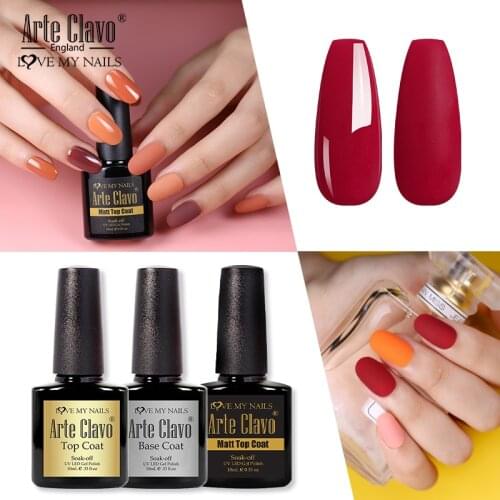 Arte Clavo New Arrival Primer Gel Polish Soak Off UV LED Gel Nail Polish Base Coat No Wipe Top Color Gel Varnish 10ml