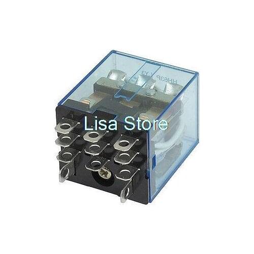 HH63P LY3 AC 12V Coil Red LED General Purpose Power Relay 3PDT 11-Pin