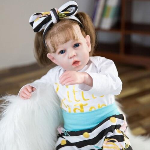 Hoomai 51CM Lively Reborn Baby Doll Soft Silicone Vinyl Dolls Toy For Child Birthday Reborn Baby Doll