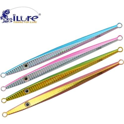 ILure Metal Jig Fishing Lure 100g/170mm Deep Sea Hard Bait 3D Eyes Lead Fish Pesca Fishing Tackle