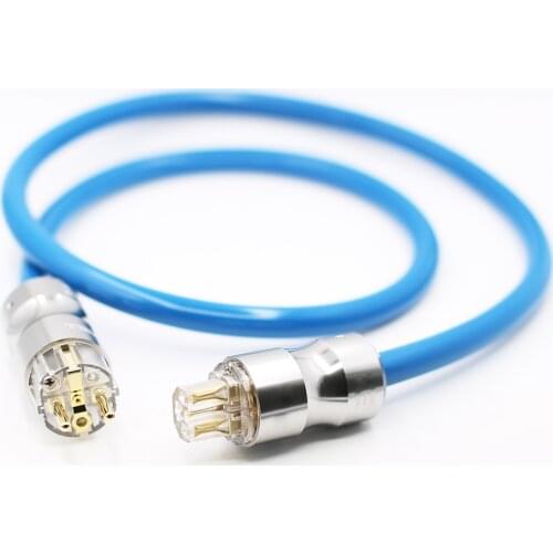 Audiocrast P111 High Power EMC Shield AC Power Cord Silver Plated Schuko Power Cord Cable HIFI